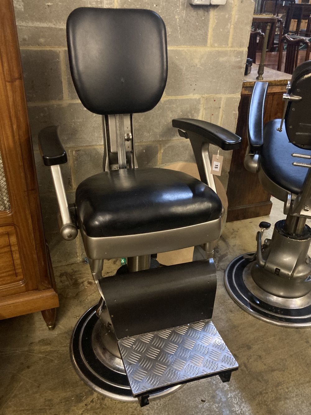 A vintage barbers chair
